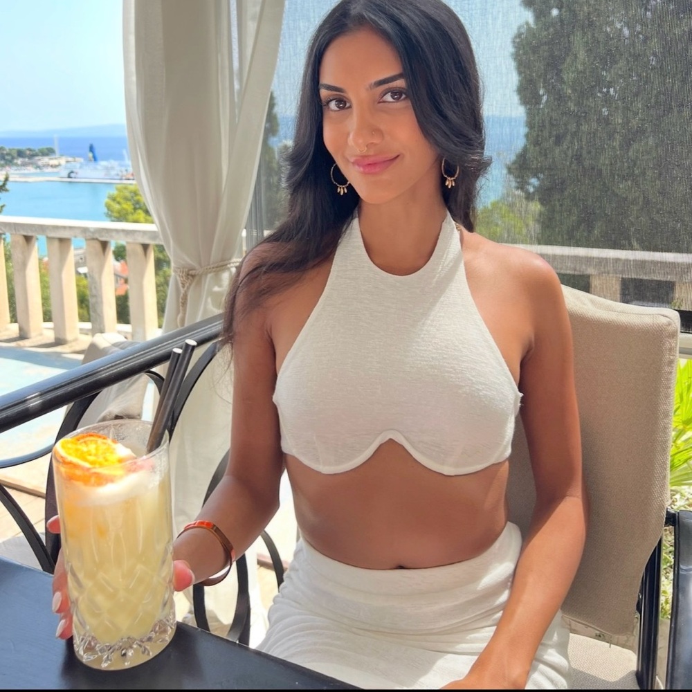 White Halter Crop Top and maxi skirt set- princess polly - Chic Summer Staple